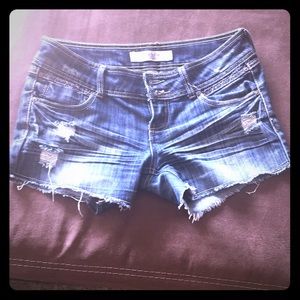 Charlotte Russe Distressed Jean Shorts size 8